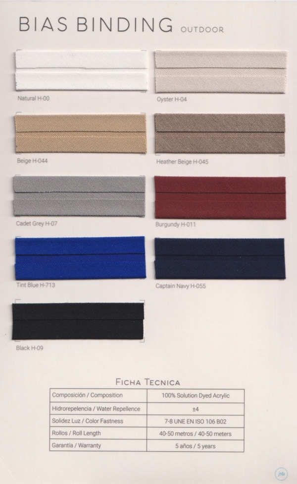 Bias binding Ribete anti UV lona 25 m.m. - Imagen 2